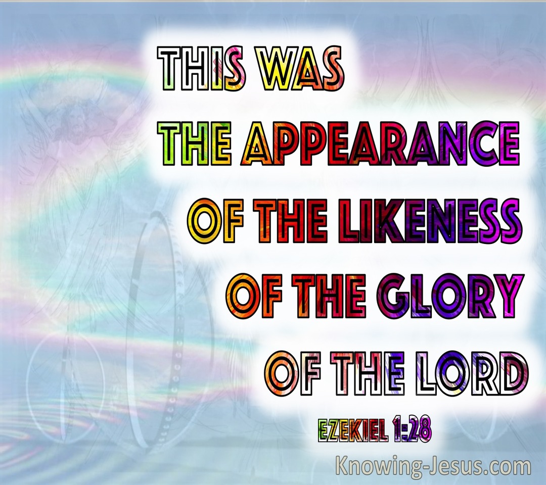 Ezekiel 1:28 It Was The Appearance Of The Likeness Of The Glory Of The Lord (red)